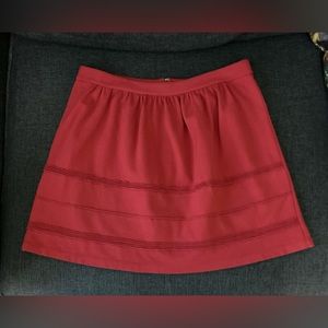 J. Crew women's size 8 stretch a-line papaya coral mini skirt